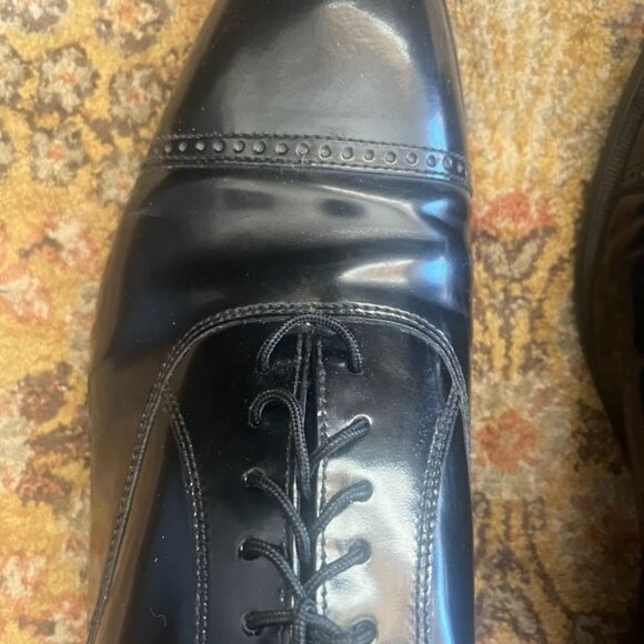 Florsheim Mens Black Leather Cap Toe Oxford Dress Shoes Size 13D - Picture 5 of 7